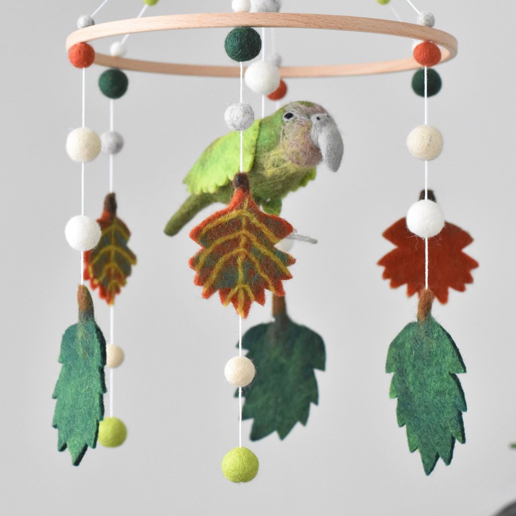 Kākāpō Baby Mobile - Tik Tak Design Co.