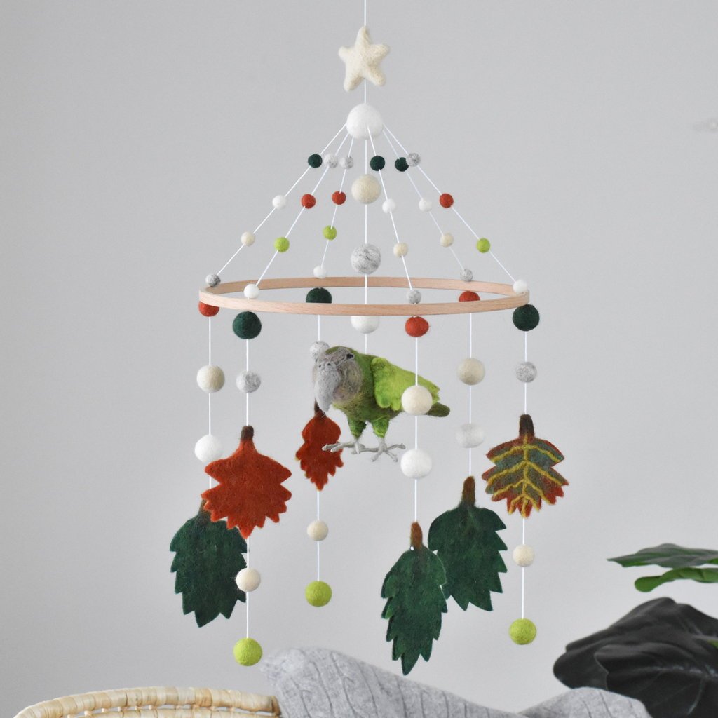 Kākāpō Baby Mobile - Tik Tak Design Co.