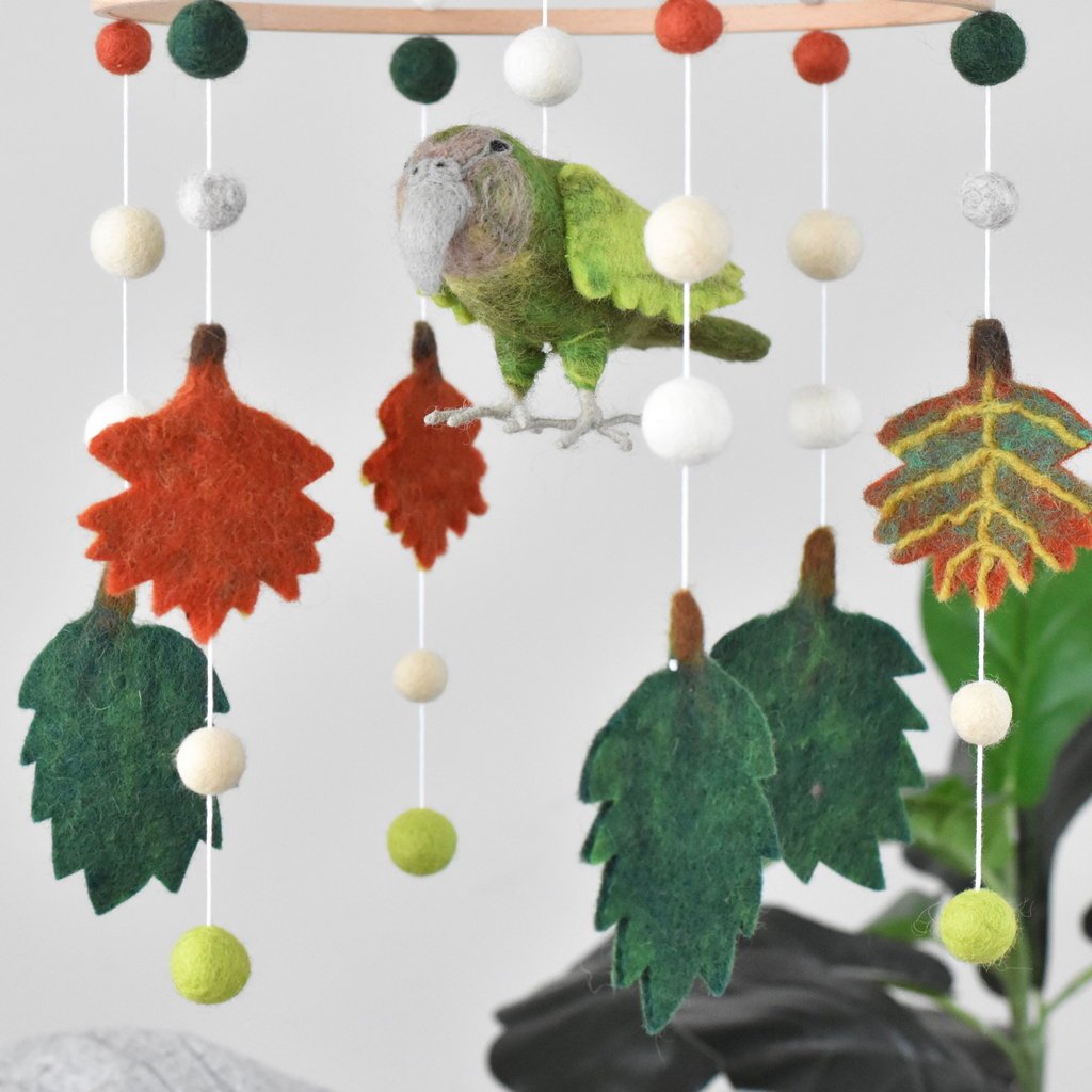 Kākāpō Baby Mobile - Tik Tak Design Co.