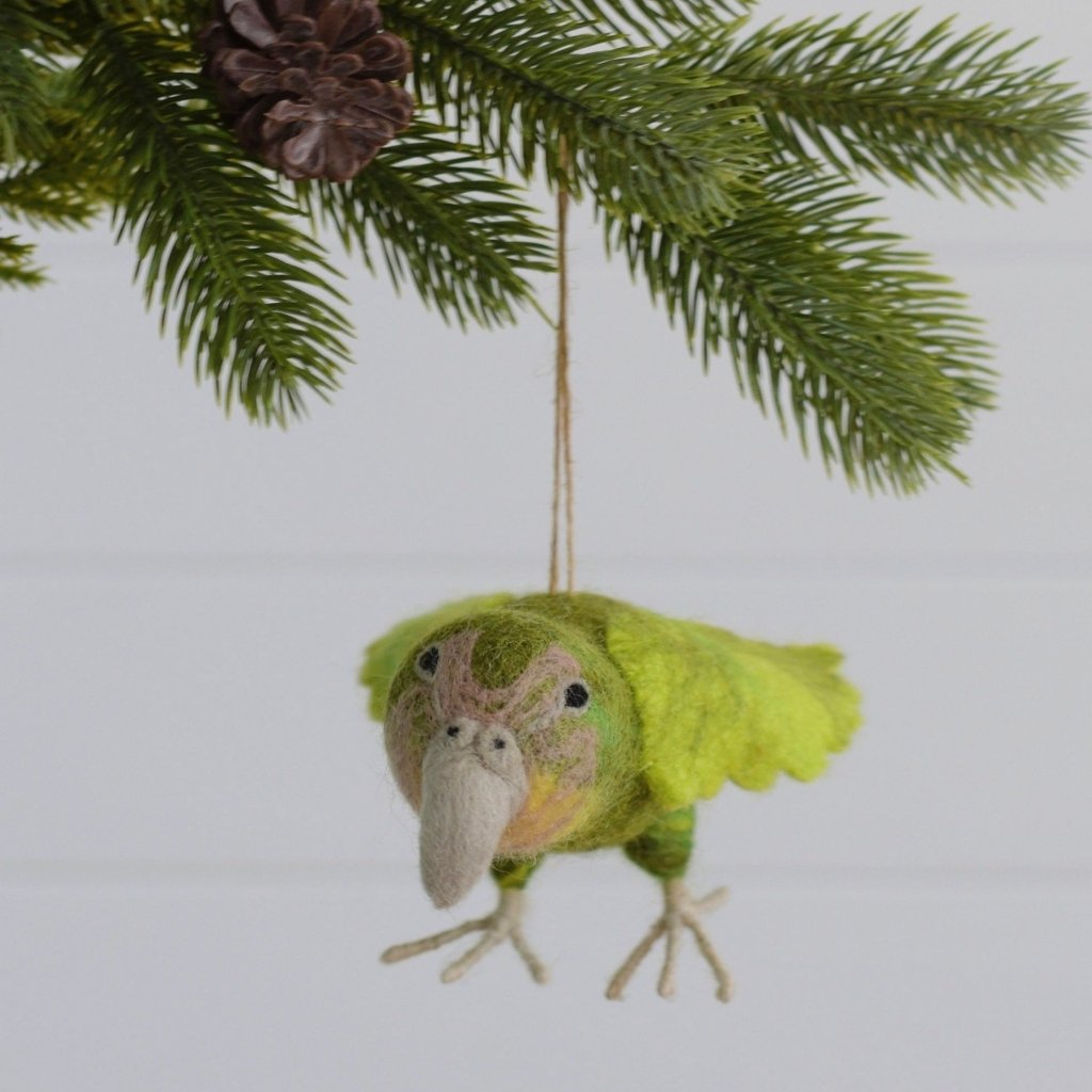 Kākāpō NZ Native Bird - Hand Felted - Tik Tak Design Co.
