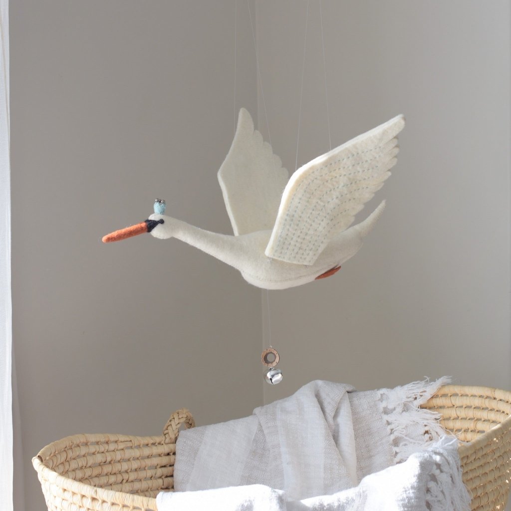 Large Flying Swan Mobile - Mint - Tik Tak Design Co.