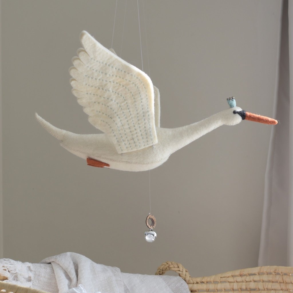 Large Flying Swan Mobile - Mint - Tik Tak Design Co.