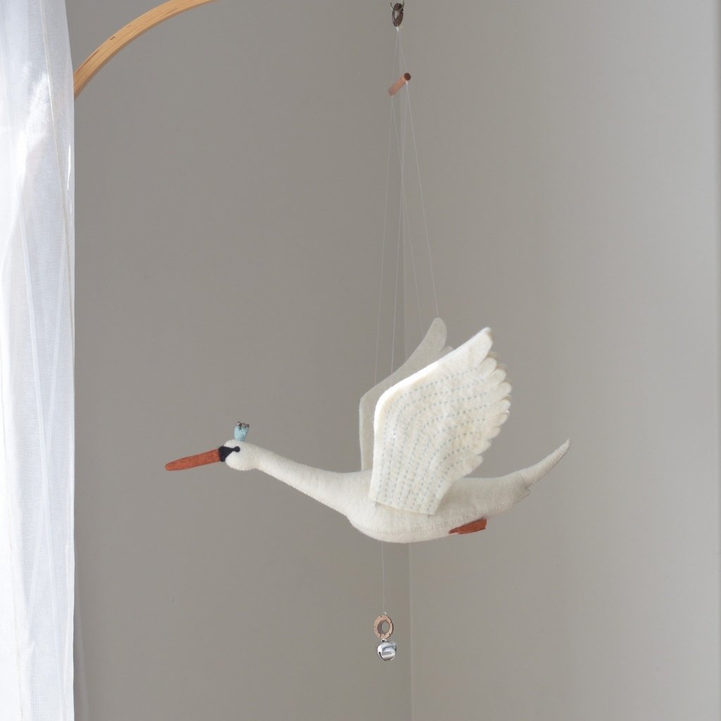Large Flying Swan Mobile - Mint - Tik Tak Design Co.