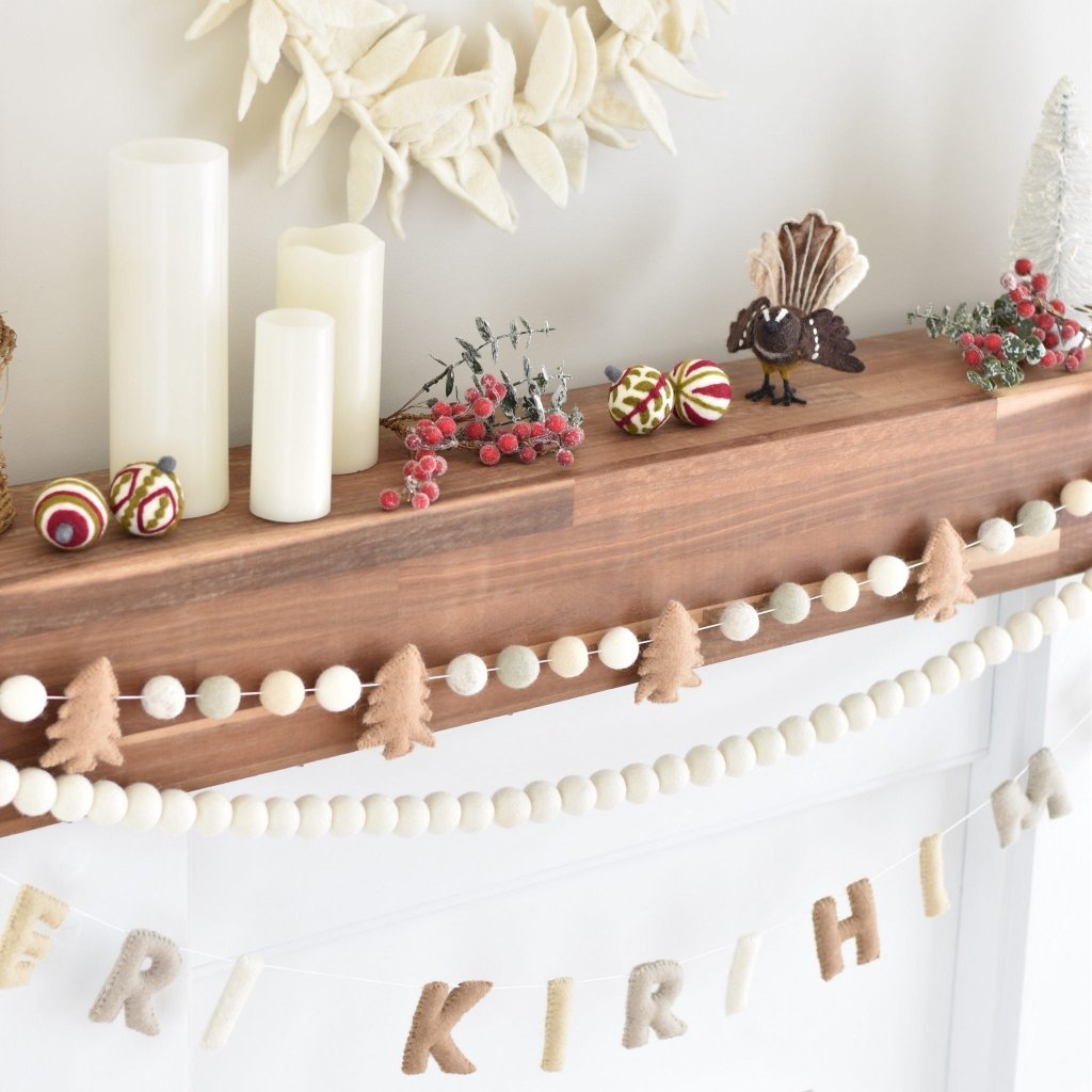 Meri Kirihimete Garland - Neutral - Tik Tak Design Co.