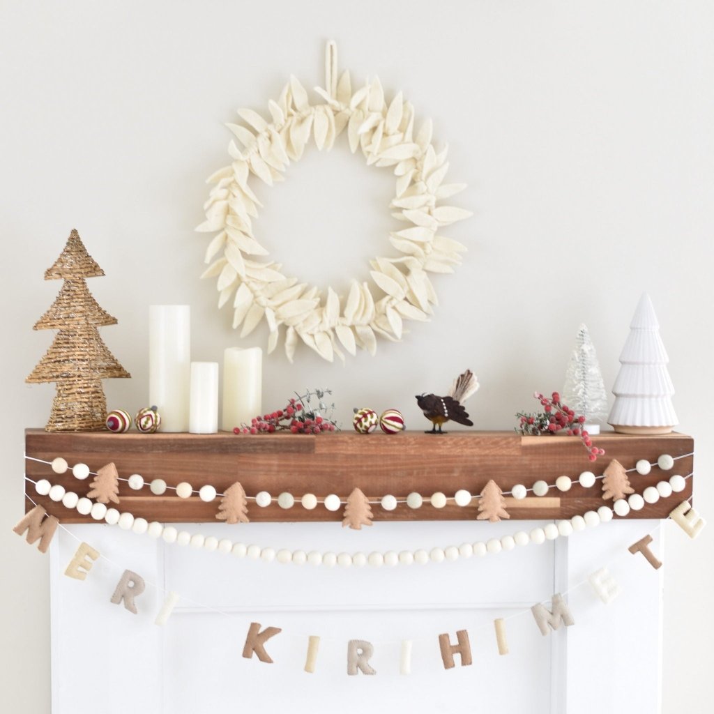 Meri Kirihimete Garland - Neutral - Tik Tak Design Co.