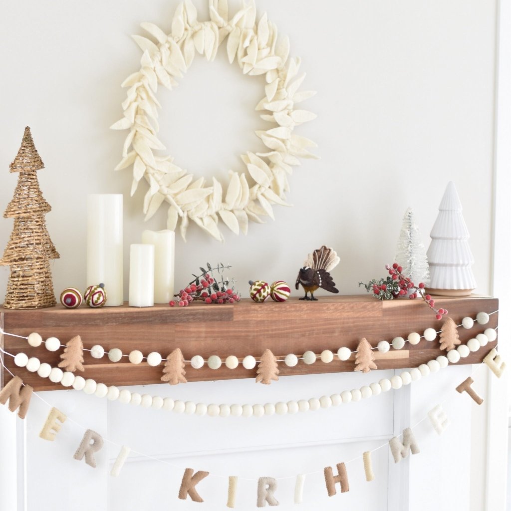 Meri Kirihimete Garland - Neutral - Tik Tak Design Co.