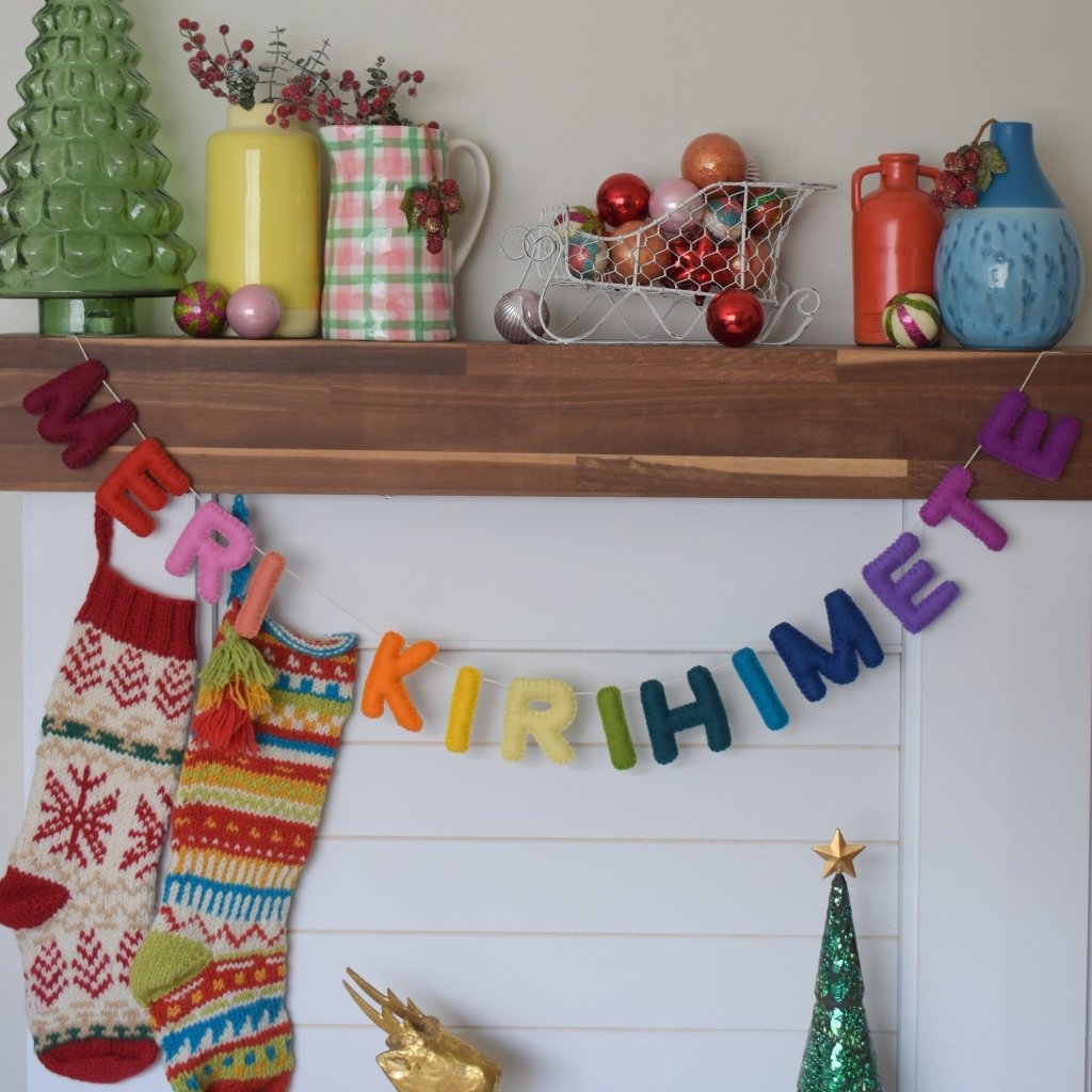 Meri Kirihimete Rainbow - Tik Tak Design Co.
