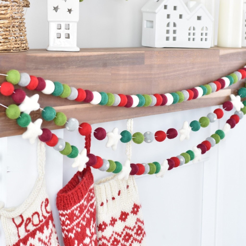 Merry and Bright Felt Christmas Garlands - Tik Tak Design Co.