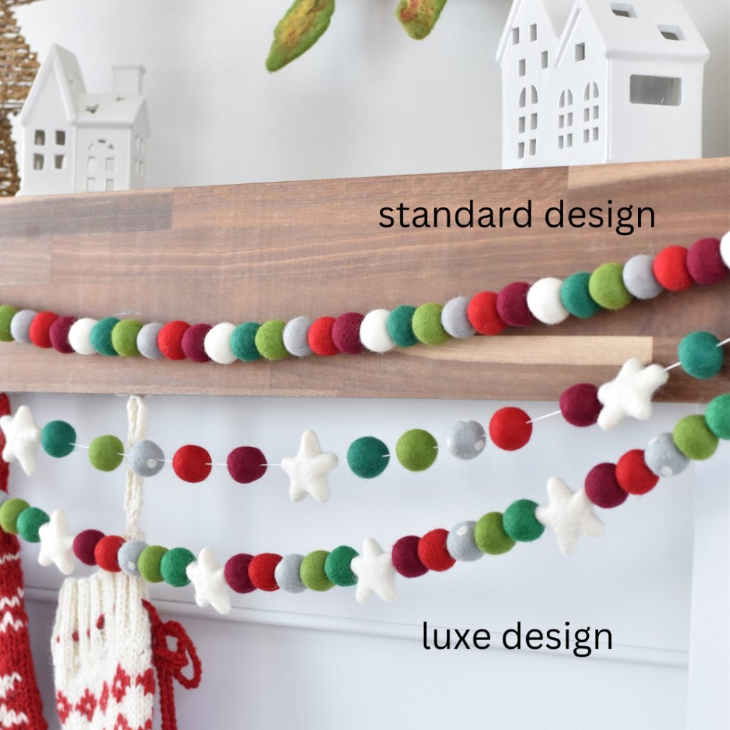 Merry and Bright Felt Christmas Garlands - Tik Tak Design Co.