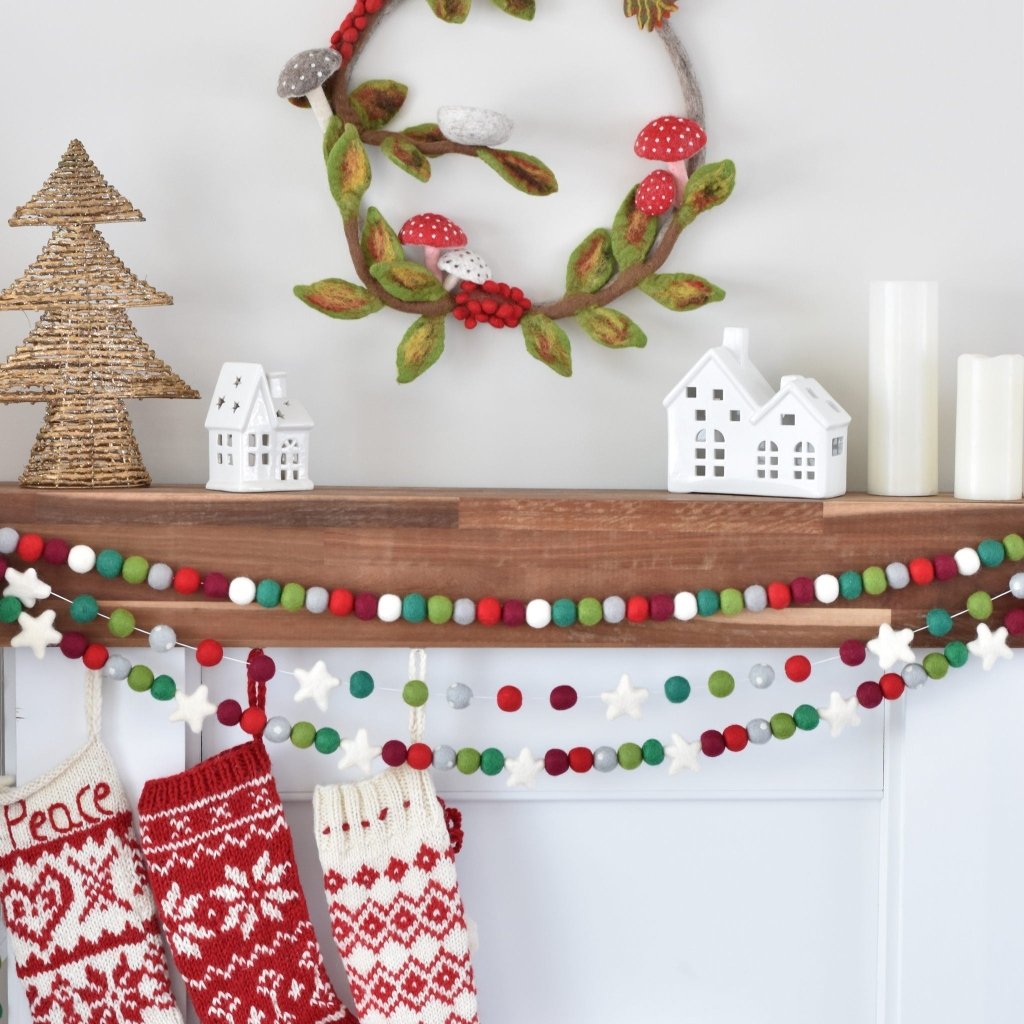 Merry and Bright Felt Christmas Garlands - Tik Tak Design Co.