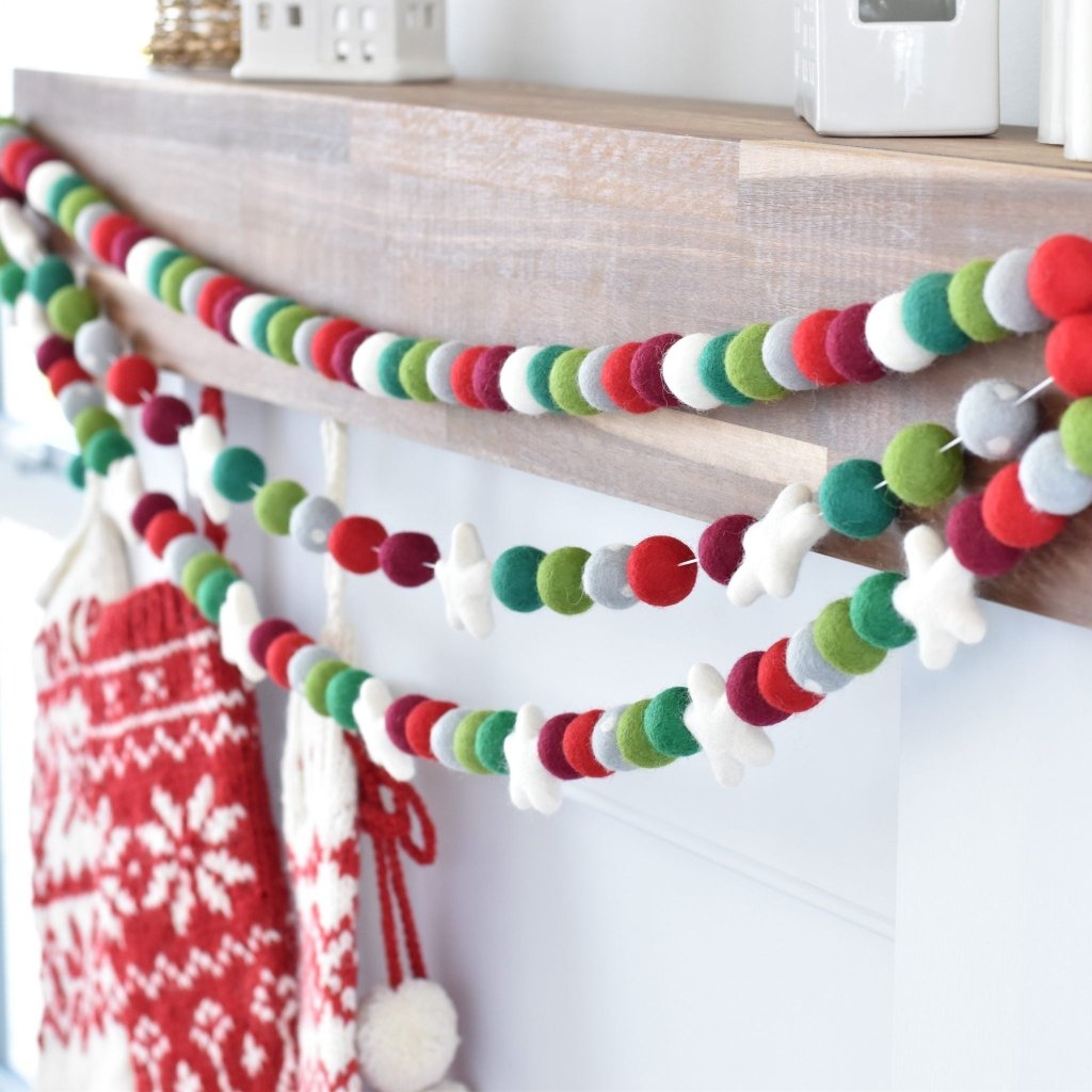 Merry and Bright Felt Christmas Garlands - Tik Tak Design Co.