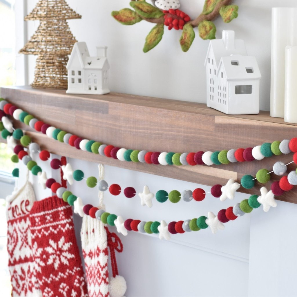 Merry and Bright Felt Christmas Garlands - Tik Tak Design Co.