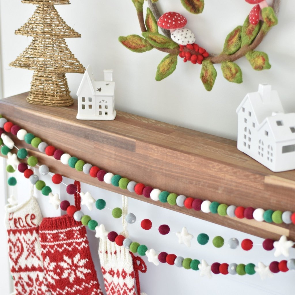 Merry and Bright Felt Christmas Garlands - Tik Tak Design Co.