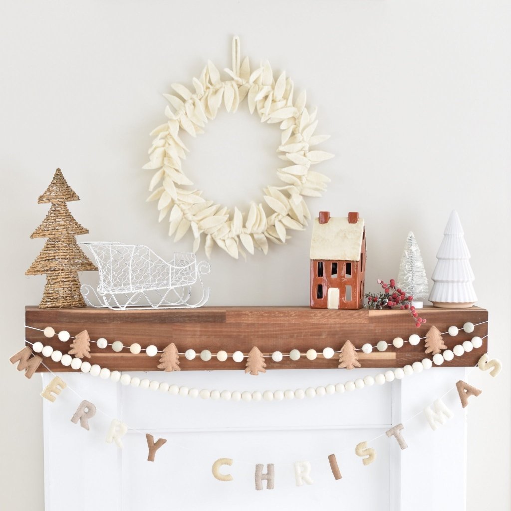 Merry Christmas Garland - Neutral - Tik Tak Design Co.