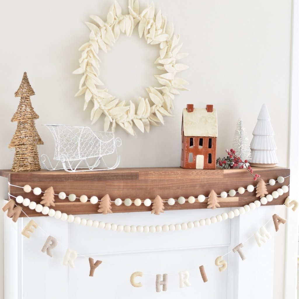 Merry Christmas Garland - Neutral - Tik Tak Design Co.