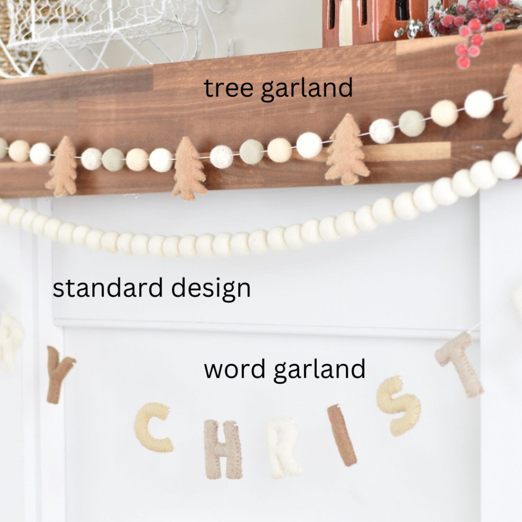 Merry Christmas Garland - Neutral - Tik Tak Design Co.