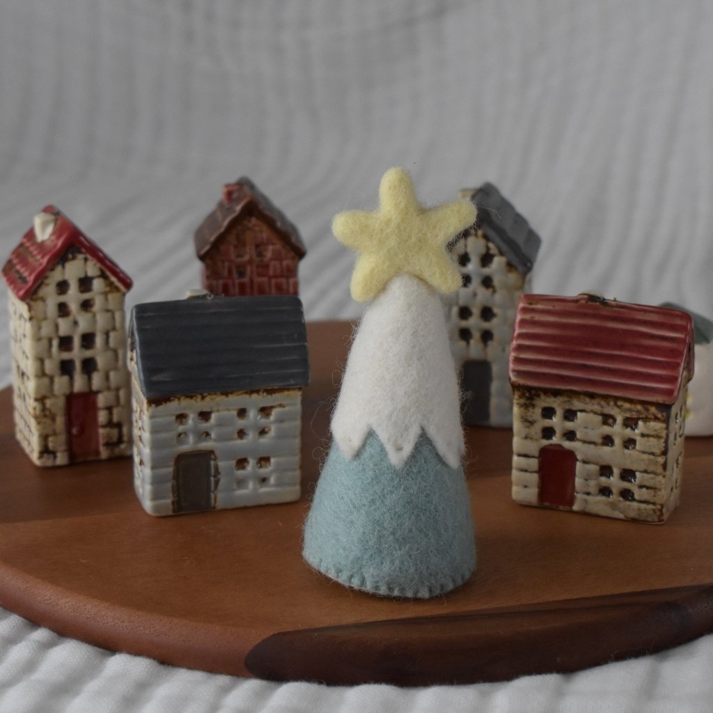 Mountain with Star Decoration - Mint - Tik Tak Design Co.