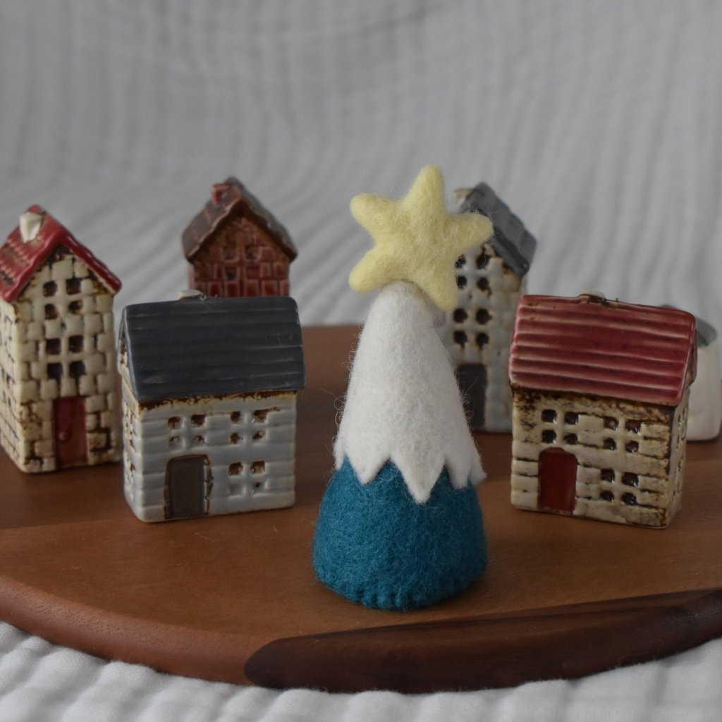 Mountain with Star Decoration - Teal - Tik Tak Design Co.