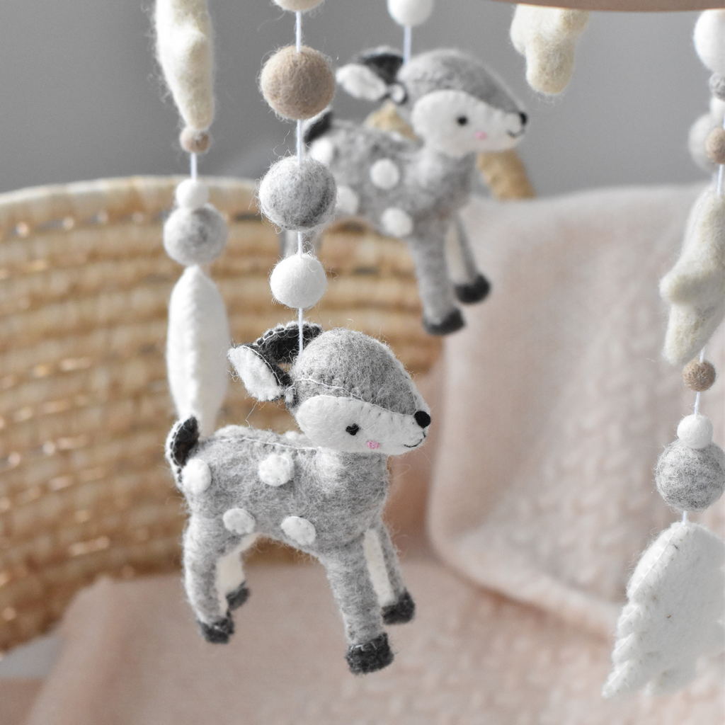 Neutral Deer Mobile - Tik Tak Design Co.