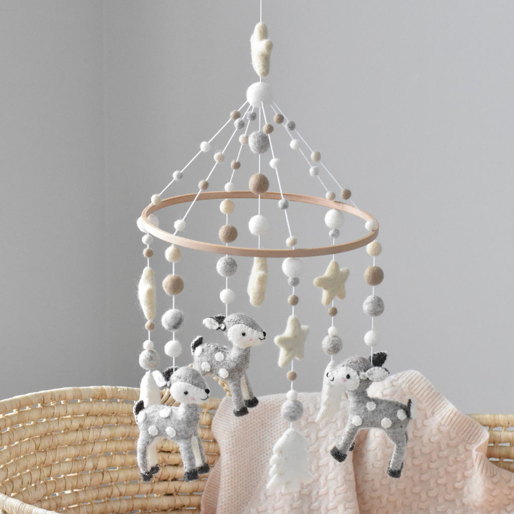 Neutral Deer Mobile - Tik Tak Design Co.