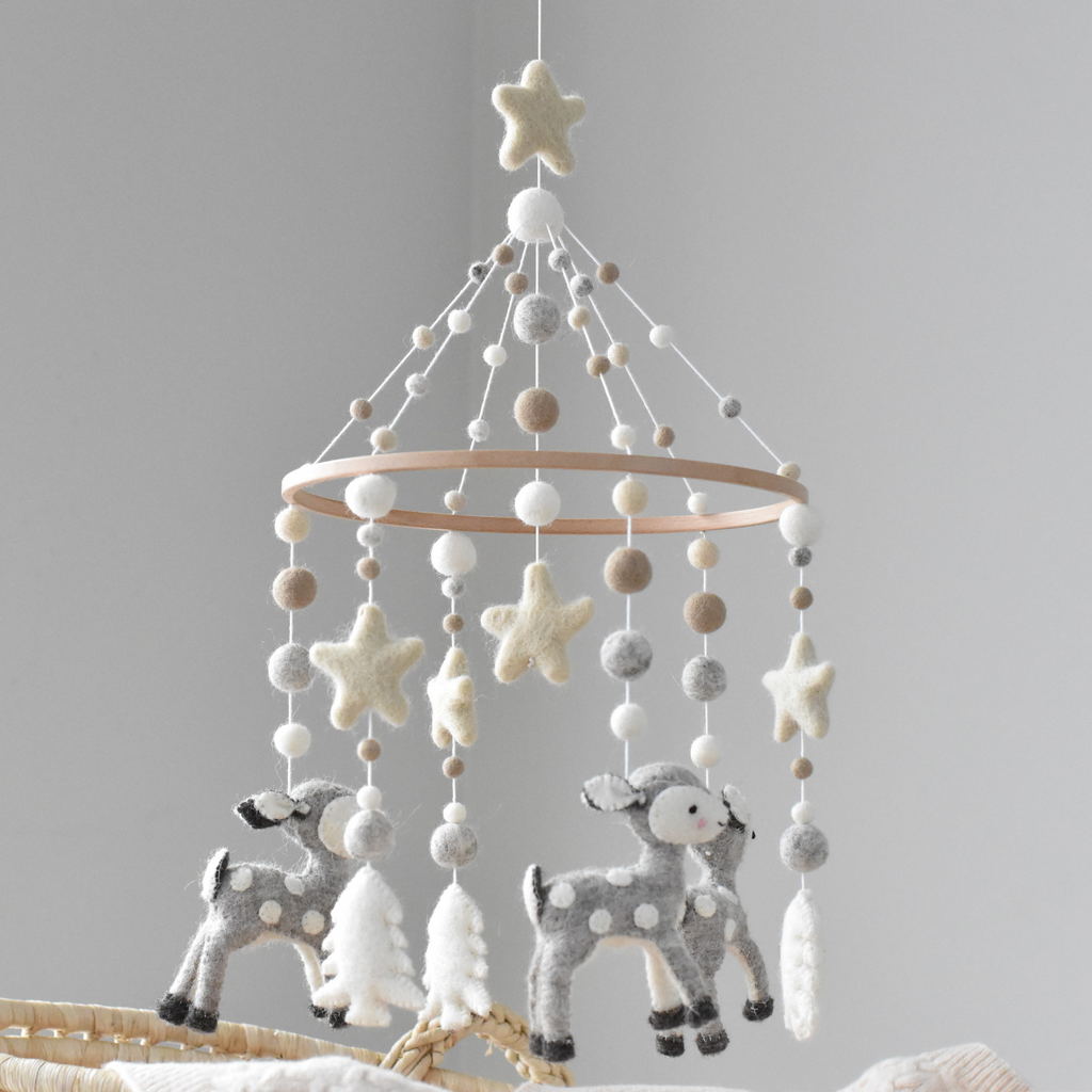 Neutral Deer Mobile - Tik Tak Design Co.