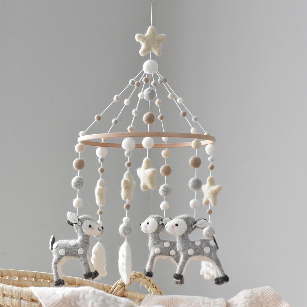 Neutral Deer Mobile - Tik Tak Design Co.