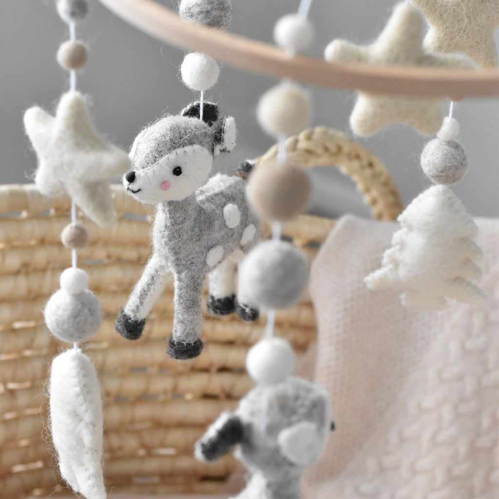 Neutral Deer Mobile - Tik Tak Design Co.