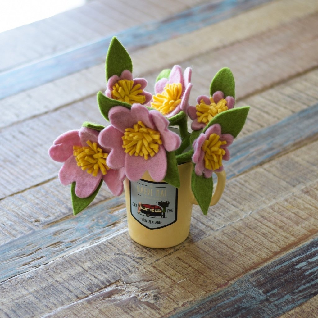 Pink Felt Flower - Tik Tak Design Co.