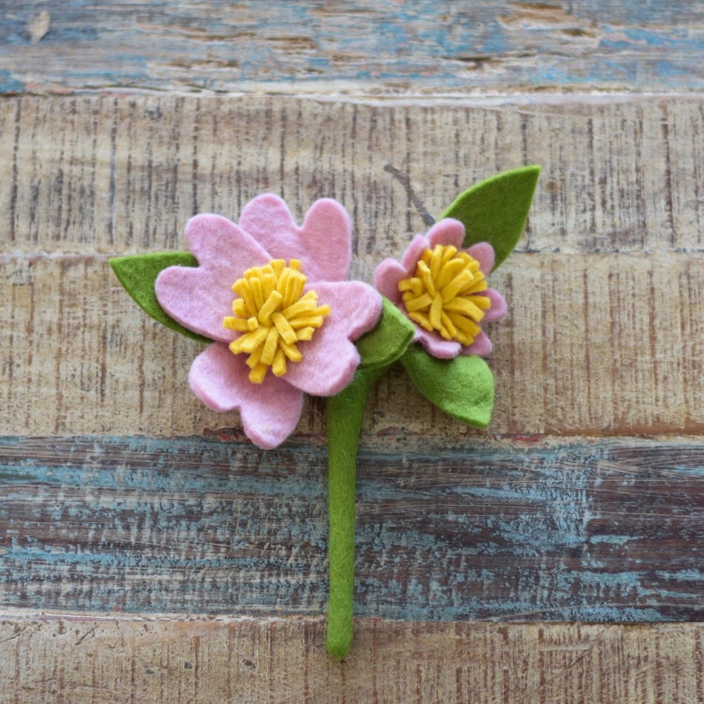Pink Felt Flower - Tik Tak Design Co.