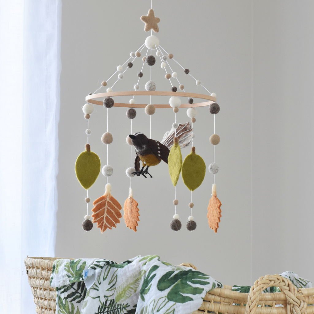 Pīwakawaka Baby Mobile - Tik Tak Design Co.