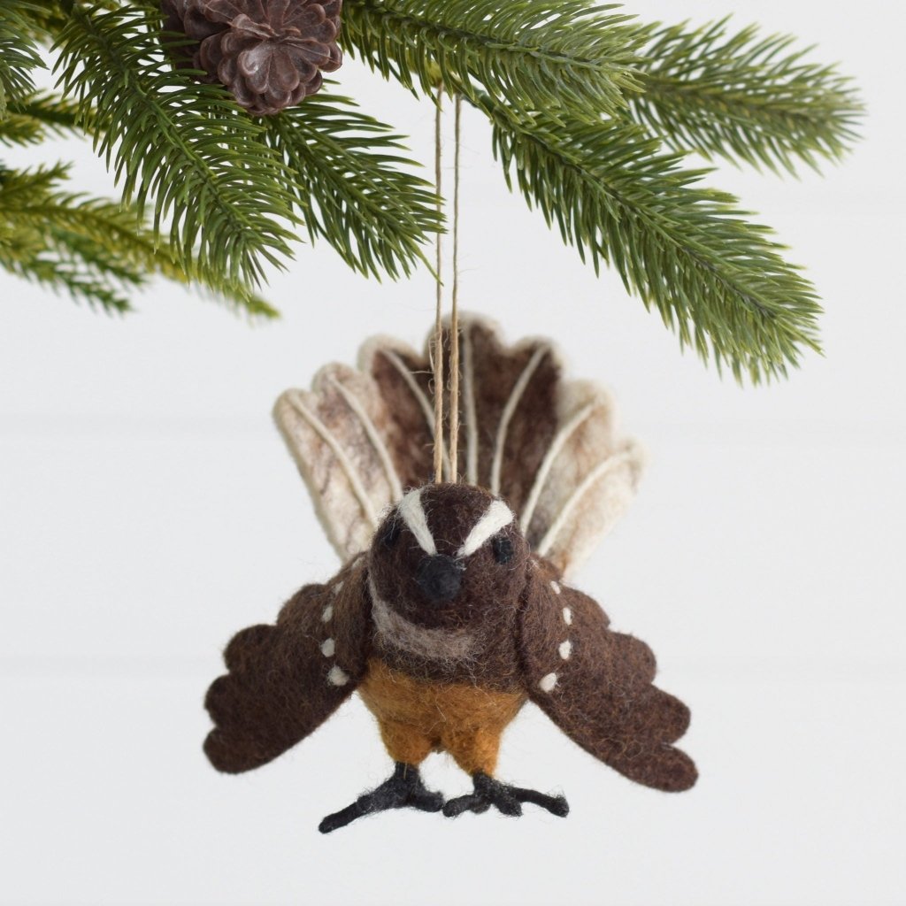Pīwakawaka NZ Native Bird - Hand Felted - Tik Tak Design Co.