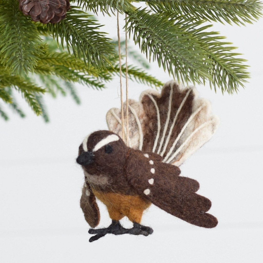 Pīwakawaka NZ Native Bird - Hand Felted - Tik Tak Design Co.
