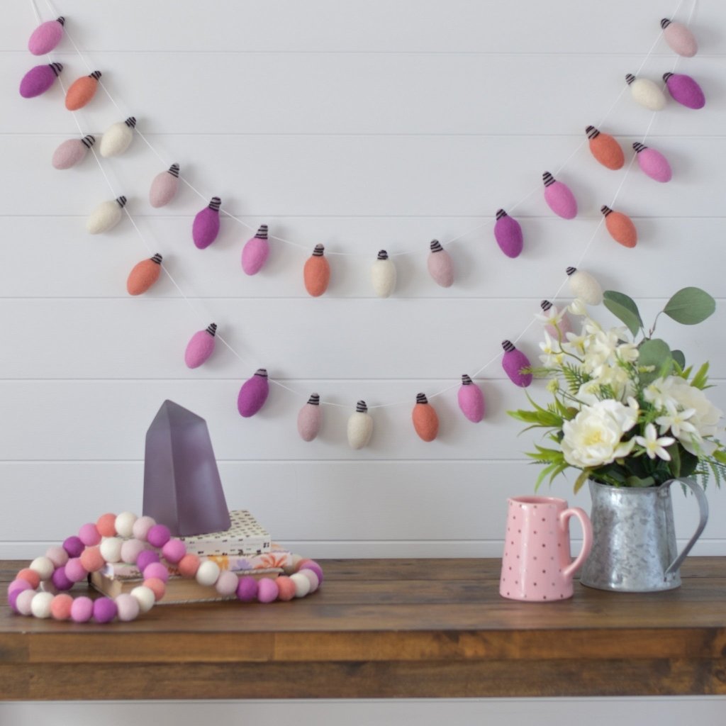 Sweet Sorbet Lights Felt Garland - Tik Tak Design Co.