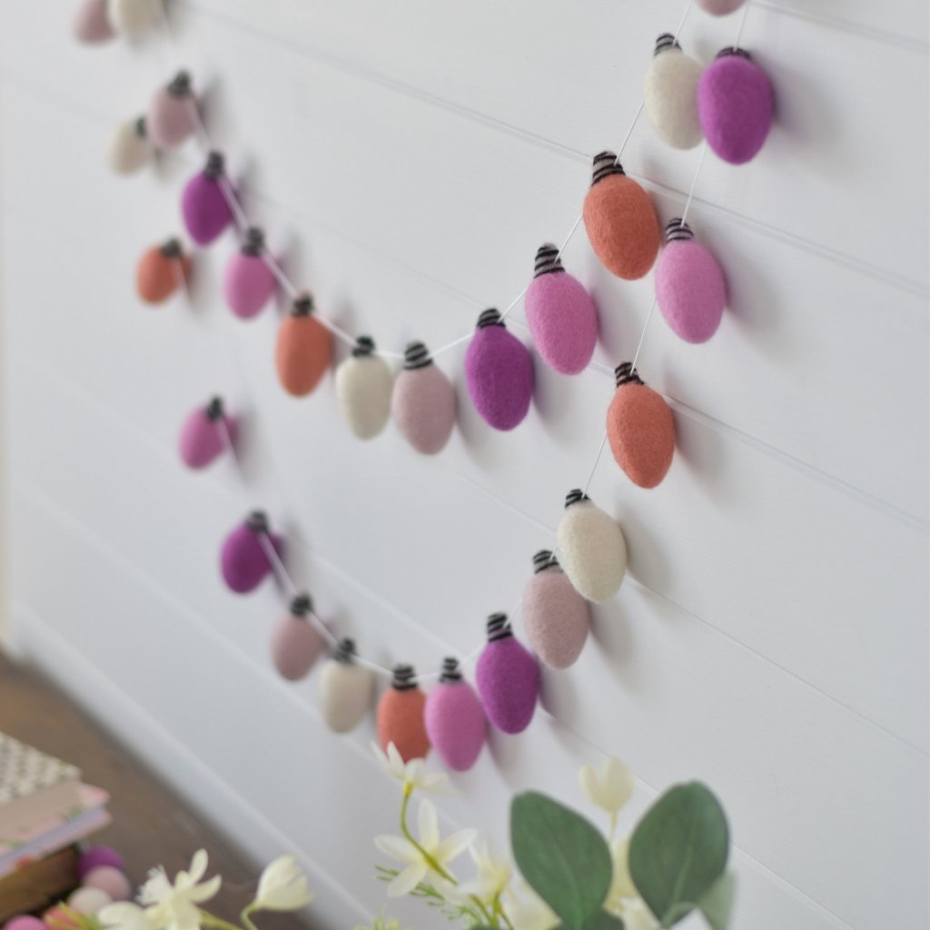 Sweet Sorbet Lights Felt Garland - Tik Tak Design Co.