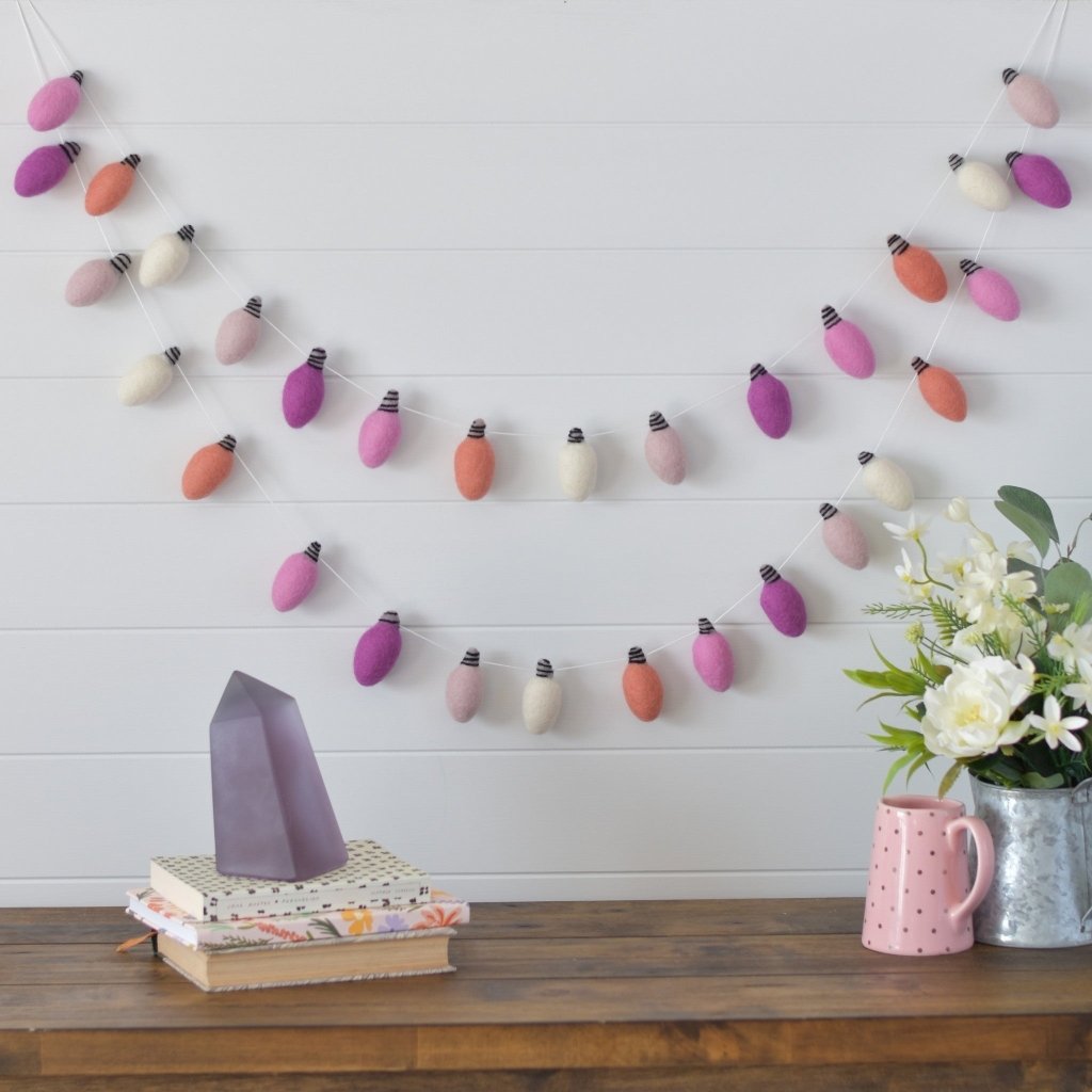 Sweet Sorbet Lights Felt Garland - Tik Tak Design Co.