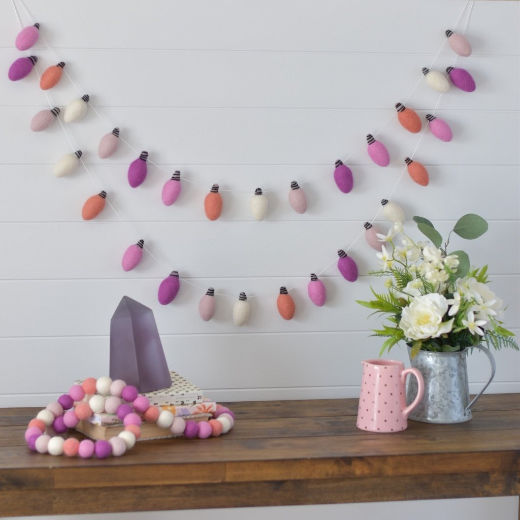 Sweet Sorbet Lights Felt Garland - Tik Tak Design Co.