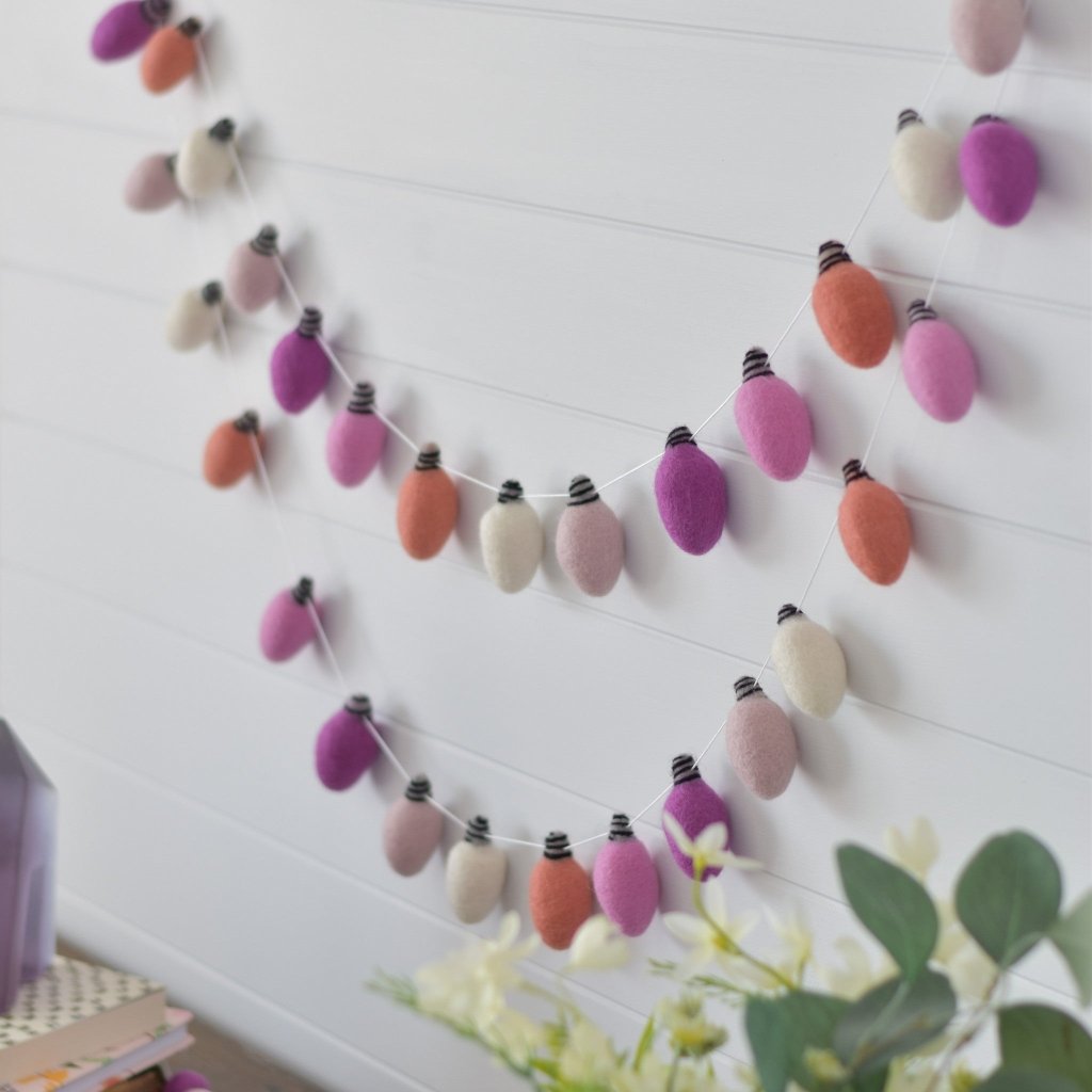 Sweet Sorbet Lights Felt Garland - Tik Tak Design Co.