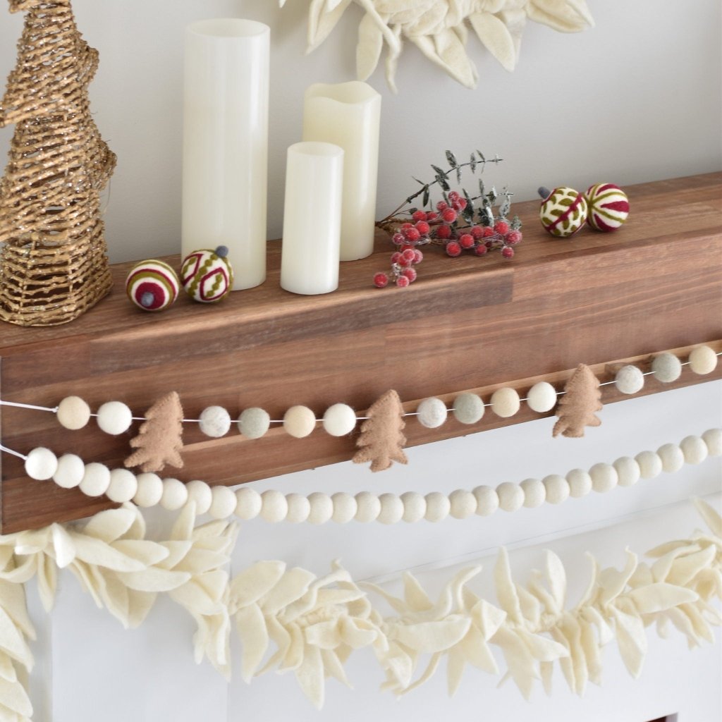 White Leaf Garland - Tik Tak Design Co.