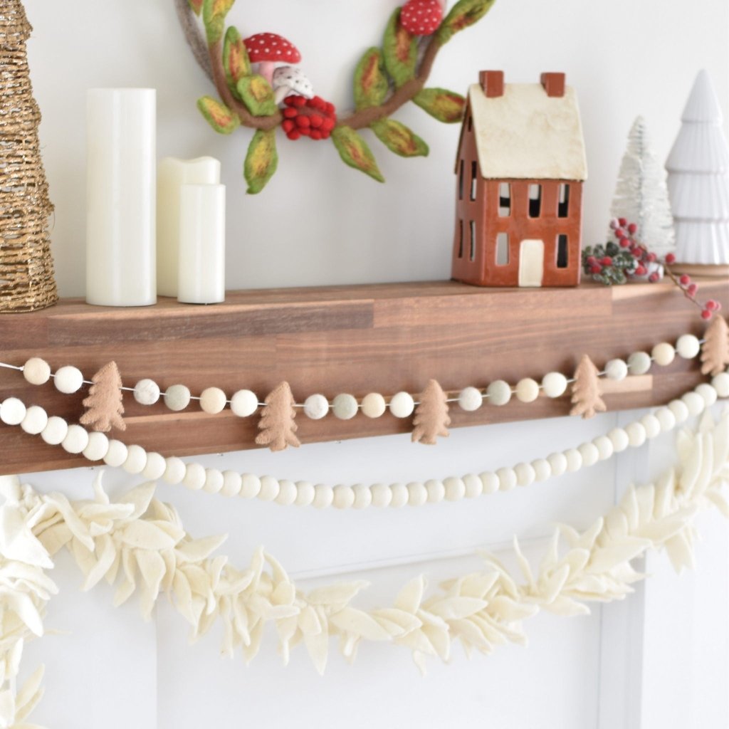 White Leaf Garland - Tik Tak Design Co.