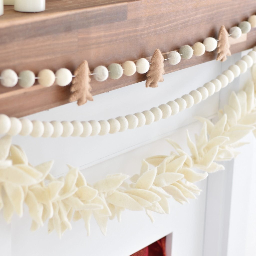 White Leaf Garland - Tik Tak Design Co.