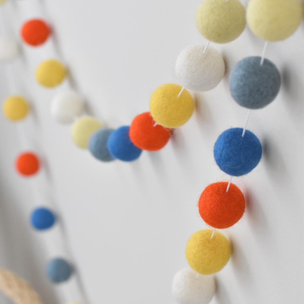 Adventure Awaits Felt Ball Garland - Tik Tak Design Co.