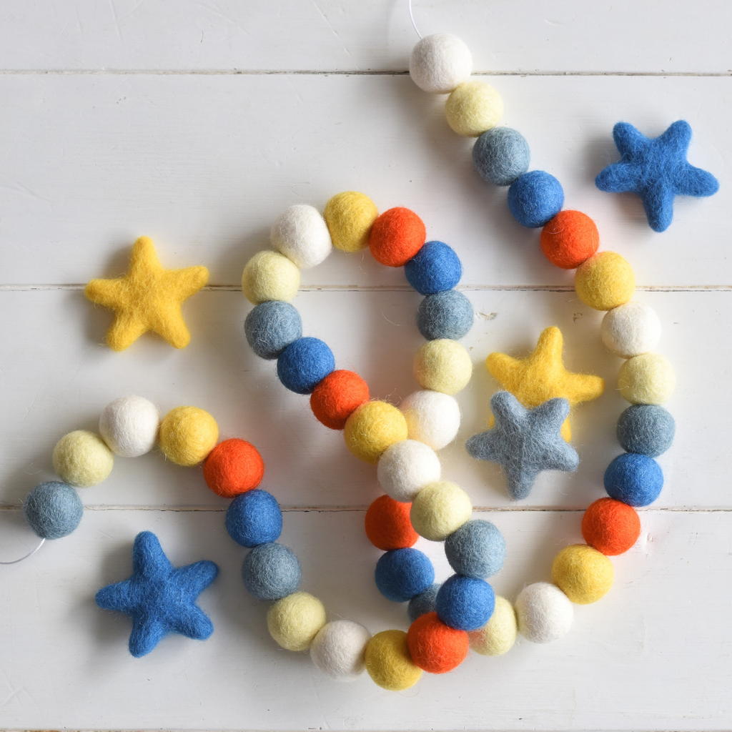 Adventure Awaits Felt Ball Garland - Tik Tak Design Co.