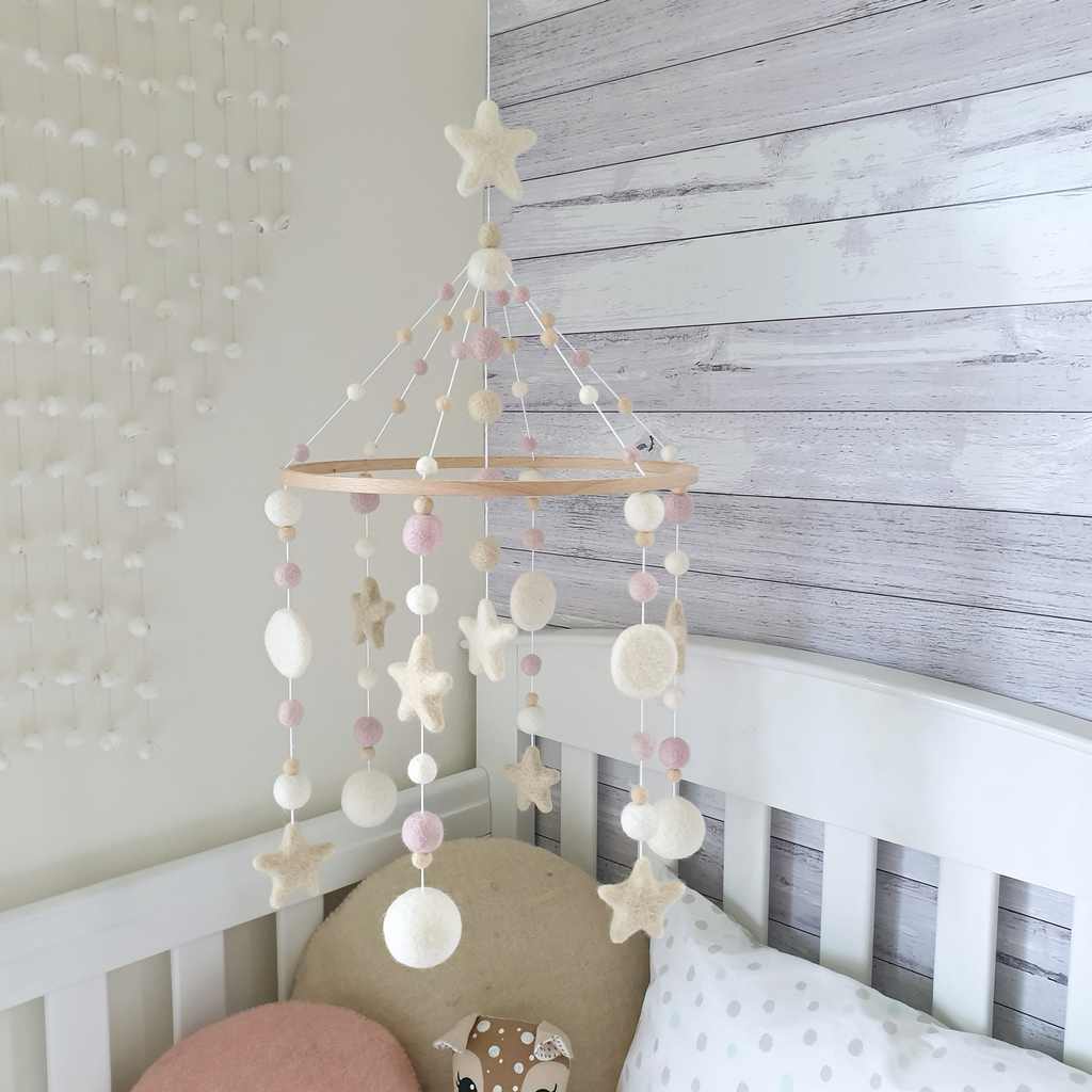 Blushing Baby Contemporary Mobile - Tik Tak Design Co.