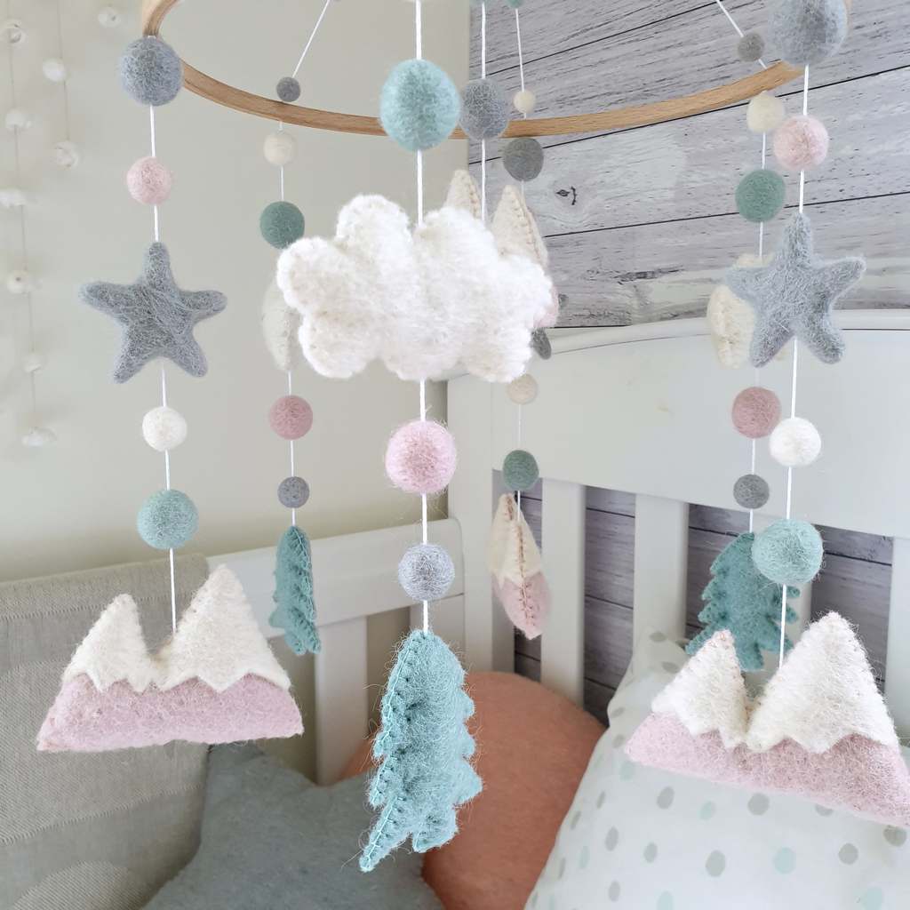 Blushing Heights Woodland Mobile - Tik Tak Design Co.