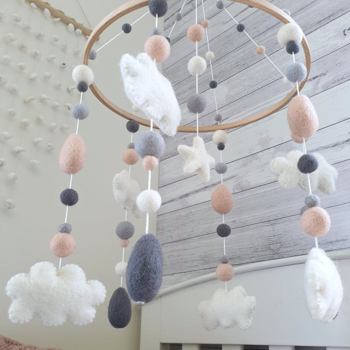 Briar Rose Cloud &amp; Raindrop Mobile - Tik Tak Design Co.
