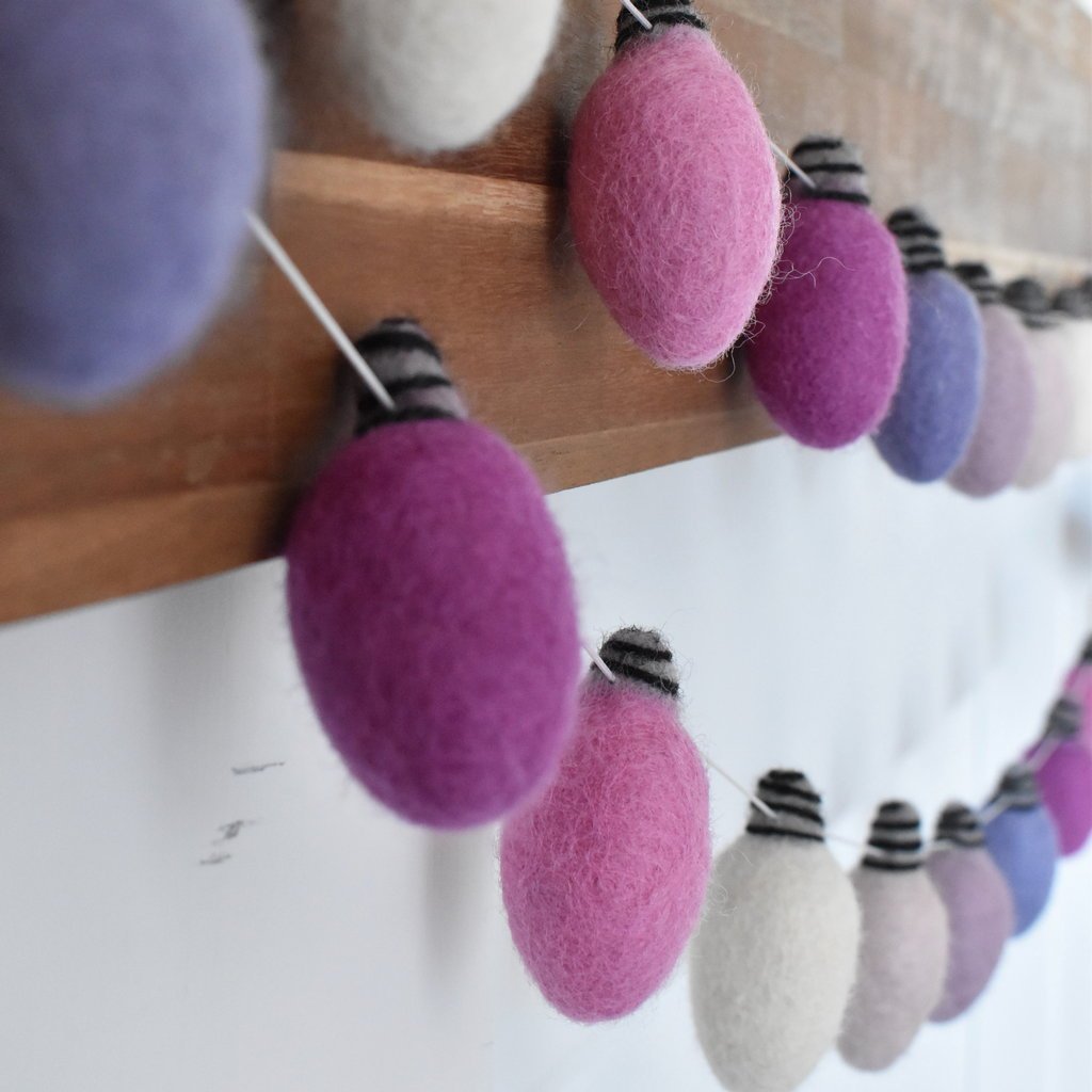 Christmas Lights Garland Lavender - Tik Tak Design Co.