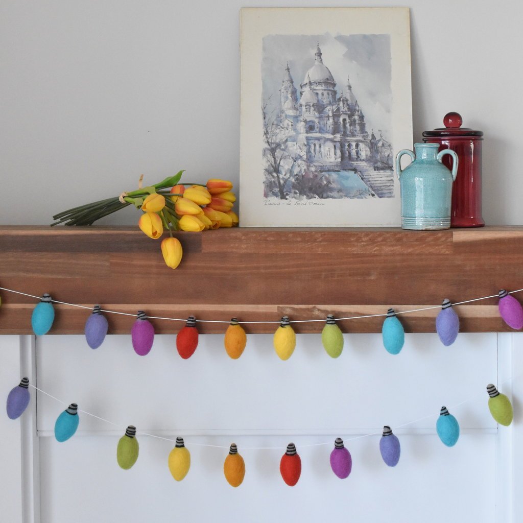 Christmas Lights Garland Rainbow - Tik Tak Design Co.