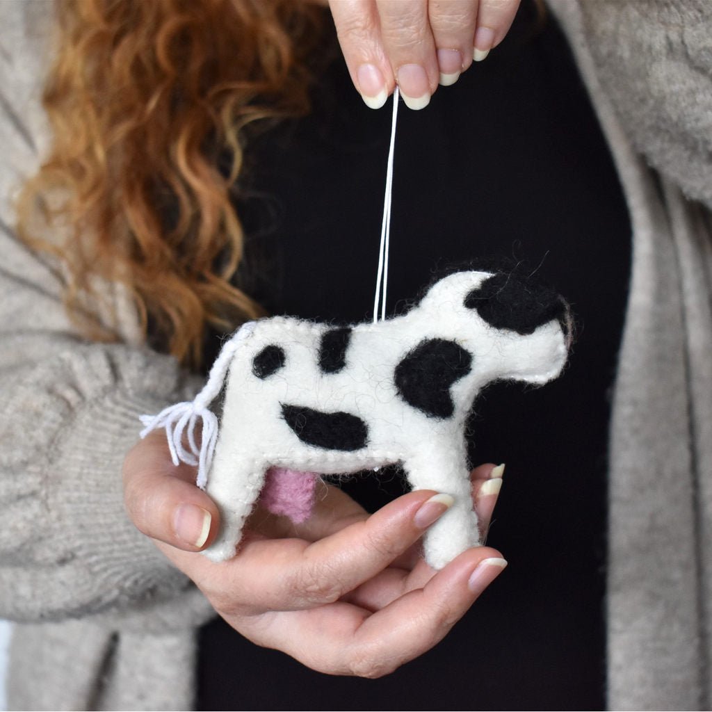 Felt Cow Decoration - Tik Tak Design Co.
