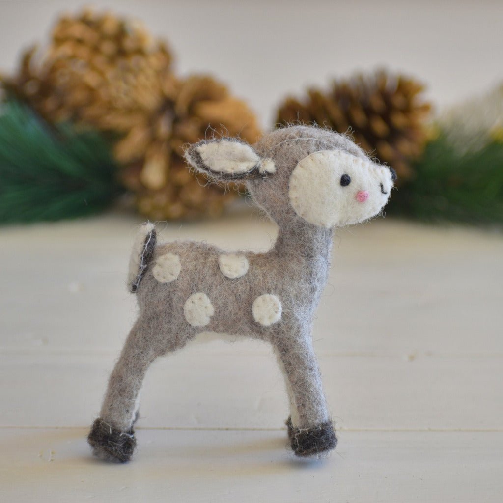 Felt Deer Decoration - Natural - Tik Tak Design Co.