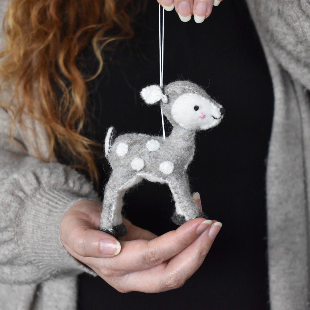 Felt Deer Decoration - Natural - Tik Tak Design Co.